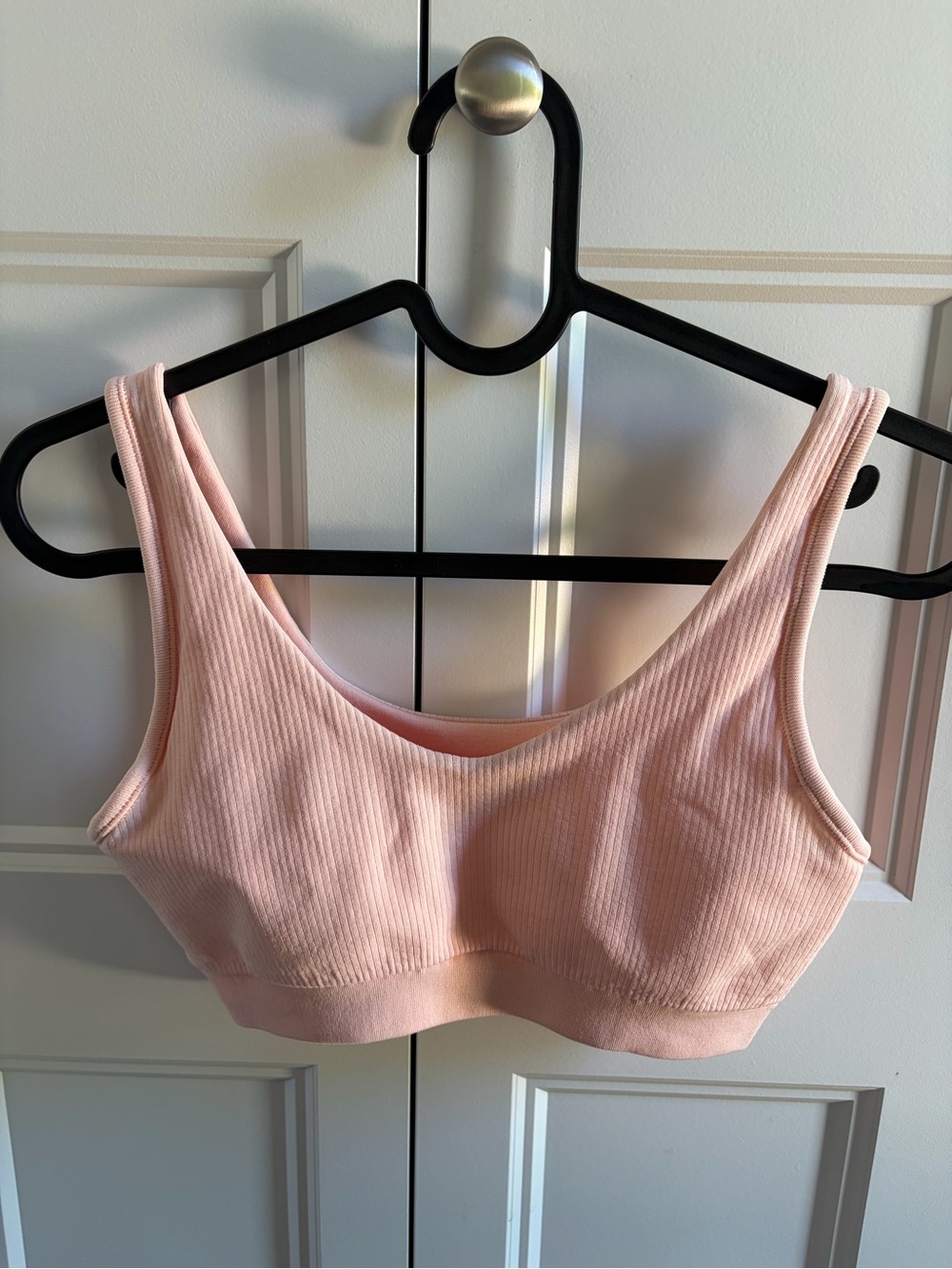 Athleta Ribbed Scoop Neck Bralette in Light Pink NWOT